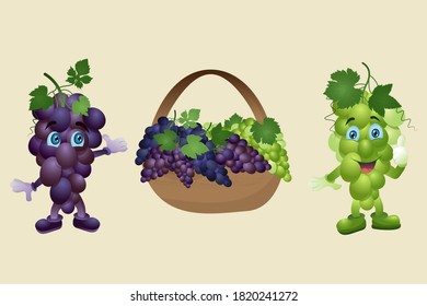 La cesta de uvas y los personajes Winograd