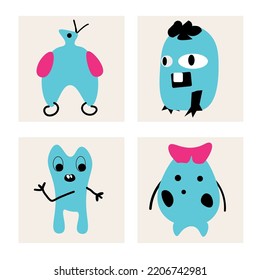 Funny Characters design Beautiful illustrations