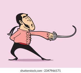 Funny Characters - Fencer in Action