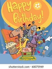 funny characters on birthday