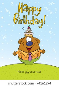 funny characters on birthday card