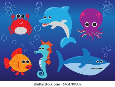 Funny characters of the sea
