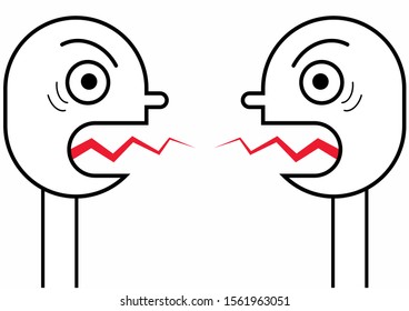 funny charactor of angry man vector eps.10