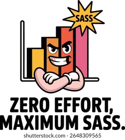 Gráfico engraçado ilustração de caracteres esforço zero máximo conceito de sass sucesso sem esforço gráfico
