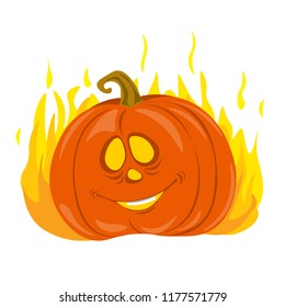 Funny and cheerful vector pumpkin for Halloween