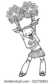 funny cheerleader girl dancing
