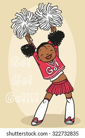 funny cheerleader girl dancing

