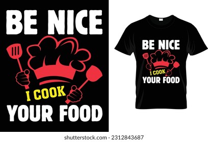 Funny Chef Art For Men Women Restaurant Cooking Food Lover T-Shirt