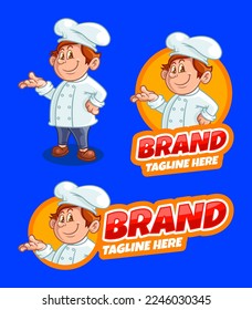 Divertido Logotipo Chef Listo Para Servir