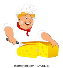 Funny Chef and Natural swiss dairy cheese