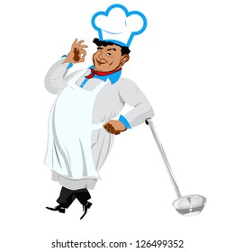 Funny Chef on a white background.Vector