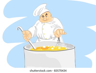 Funny chef vector