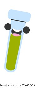 Funny chemical test tube character