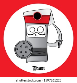 funny chess characters. Chess icons. pawn