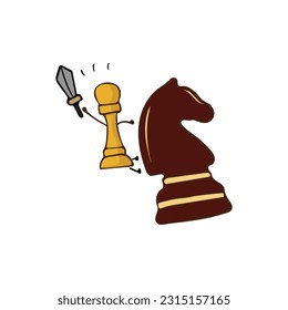 funny chess Knight Pawn vector Cartoon Mascot Character Vector illustration color children cartoon clipart by wordspotrayal