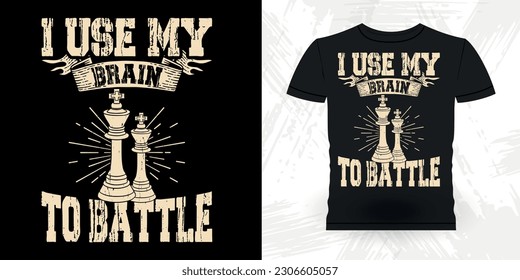 Funny Chess Player Vintage Chess Board T-shirt Design