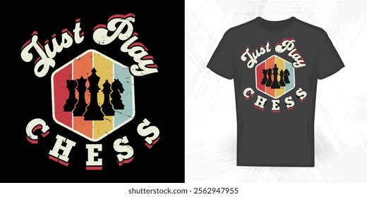 Funny Chess Player Vintage Chess T-shirt Design