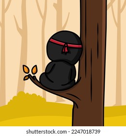 Funny chibi ninja character design