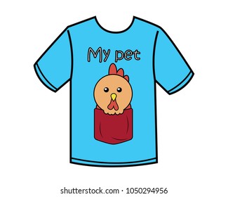 funny chicken cartoon design illustration.cartoon design style, designed for apparel