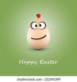 Funny Chicken Egg - Happy Easter Card