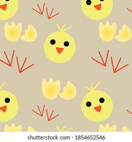 funny chicken faces for children's designs