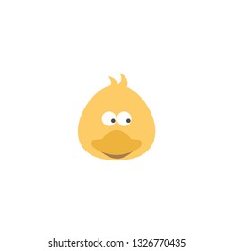 funny chicken head icon on a white background