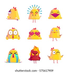 Funny Chicken Kids Favorite Cartoon Character Stock Vector (Royalty ...