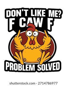 Lustiges Hühnchen Meme EPS: Sarkastisch F Caw F Design (Digitaler Download)