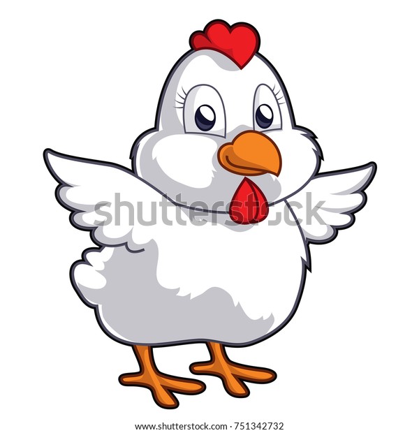 Funny Chicken Vector Cartoon Isolated Stock Vector (Royalty Free) 751342732