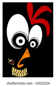 Funny chicken vector illustration