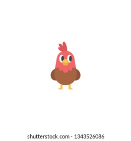funny chicken vector illustration on a white background