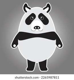 Funny child panda vector image And illustration