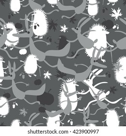 Funny childish camouflage seamless vector pattern.