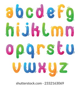 Funny Children Alphabet and Bright Balloon Font Vector Set