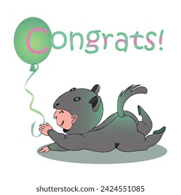 Funny children's animal costumes for boys and girls for masquerade. Gopher costume. Flat design vector illustration.