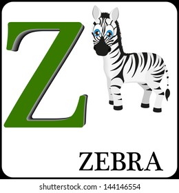 Funny childrens the English alphabet with pictures 