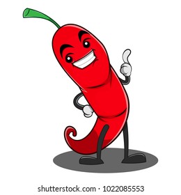 Funny Chili Characters cartoon vector