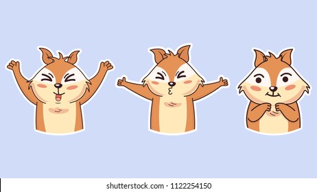 Funny chipmunk sticker
