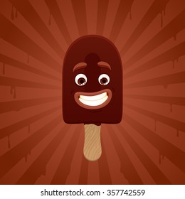 Funny chocolate ice cream