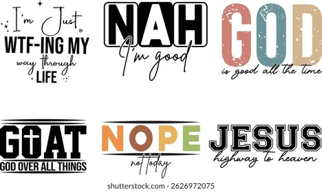 Funny Christian Typography T-Shirt Design