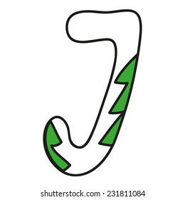 Funny Christmas alphabet letter J