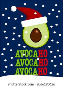 funny Christmas avocado pun card