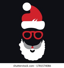 Funny Christmas card, vector illustration