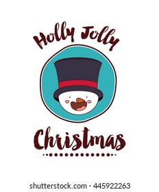 funny Christmas character isolated icon design