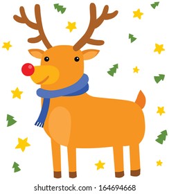 Funny Christmas Deer Standing