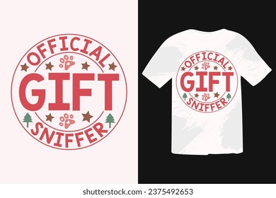 Funny Christmas Dog Saying EPS t-shirt Design. Calligraphy phrase for Christmas. Good for T shirt print, poster, greeting card, banner, and gift design