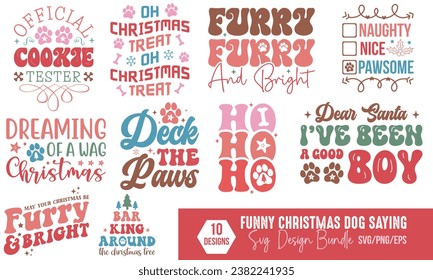 Funny Christmas Dog Saying ,SVG Bundle
