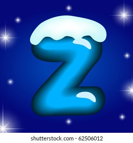 Funny Christmas font design alphabet. z