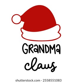 Funny Christmas Grandma Claus Png, Christmas Grandma, Santa Claus, Merry Christmas, Printable, Cut File for Cricut, Silhouette cut files