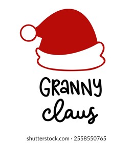 Funny Christmas Granny Claus Png, Christmas Granny, Santa Claus, Merry Christmas, Printable, Cut File for Cricut, Silhouette cut files